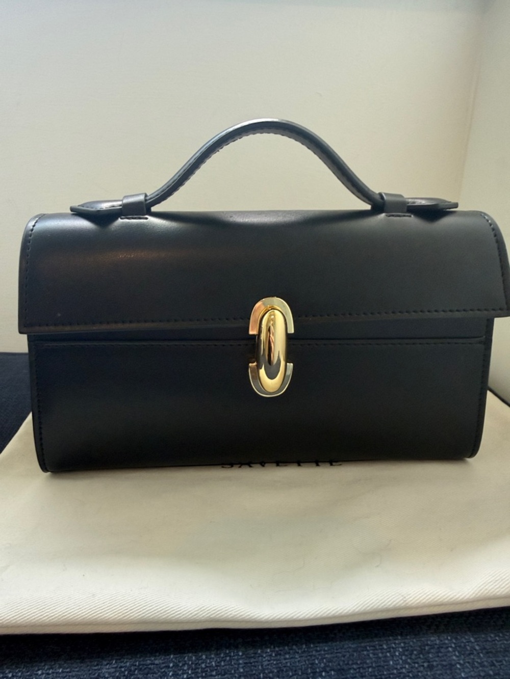 Dhgate symetry pochette clutch bag black gold